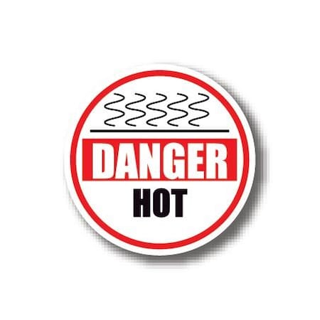 Ergomat 30in CIRCLE SIGNS - Danger Hot DSV-SIGN 900 #1958 -UEN